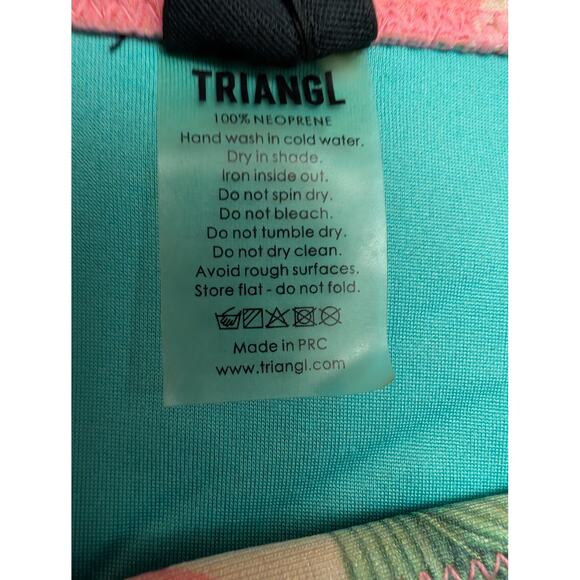 Triangl Pink Floral Neoprene Bikini Bottoms Coastal Blossom Beach Sporty Pastel‎ - Picture 5 of 6